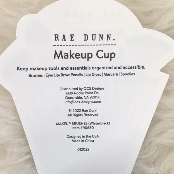 • F R E E • NWT • RAE DUNN Black Makeup Brushes Holder - Picture 5 of 12